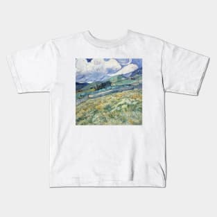 Vincent Van Gogh- Wheat Field Behind Saint-Paul Kids T-Shirt